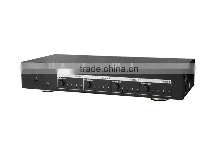 LINK-MI LM-MX444 Ultra HD 4K2K 3D Video Audio 4x4 HDMI Matrix Switcher with RS232