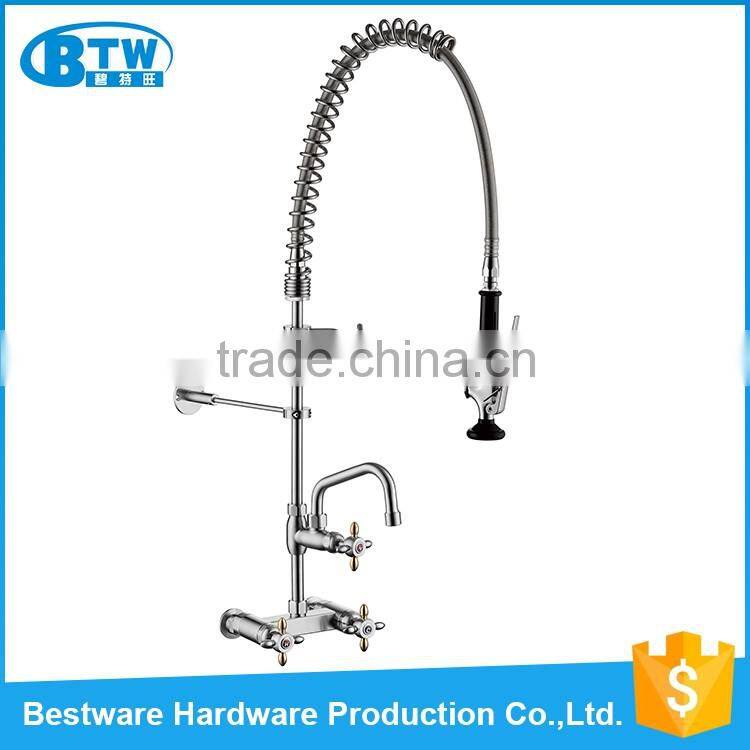 factory OEM&ODM Commercial Pre-rinse 304 stainless steel hot cold water Mixer Kitchen faucet
