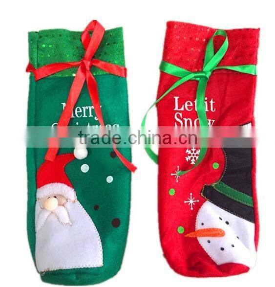 Santa Claus sheath gift sheath CHAMPAGNE sheath ,bottle use ather christmas sheath 13*32cm