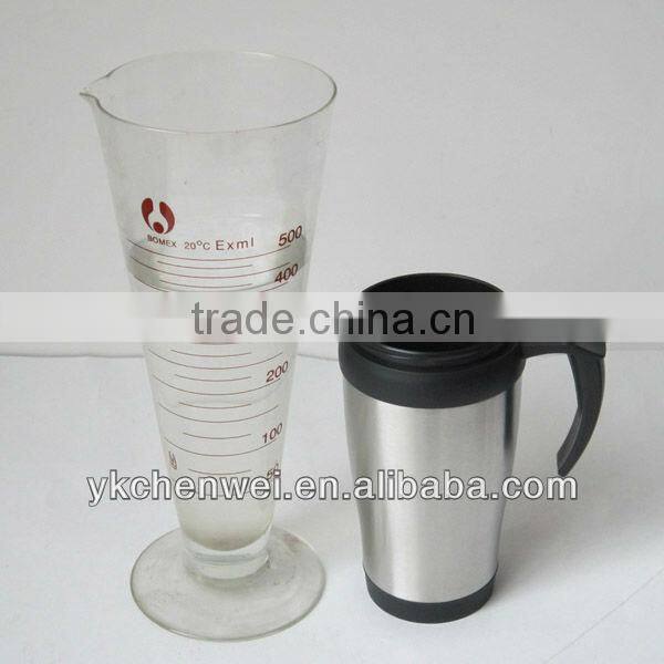 cheap 450ML double wall plastic travel mugs with handle TV product