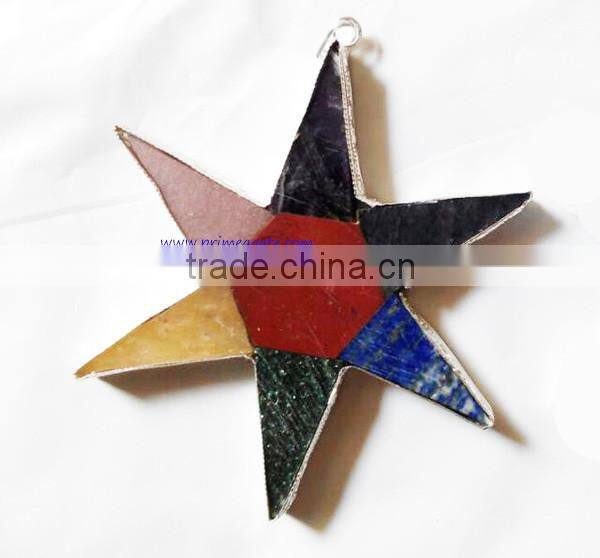 Buy Direct Online Beautiful Chakra Star Shaped Pentagram Pendants | Khambhat Agate Exports | INDIA