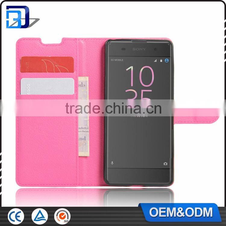 Best Selling Lychee Skin Wallet PU Leather Case For Sony Xperia XA Filp Cover Bulk Buy From China