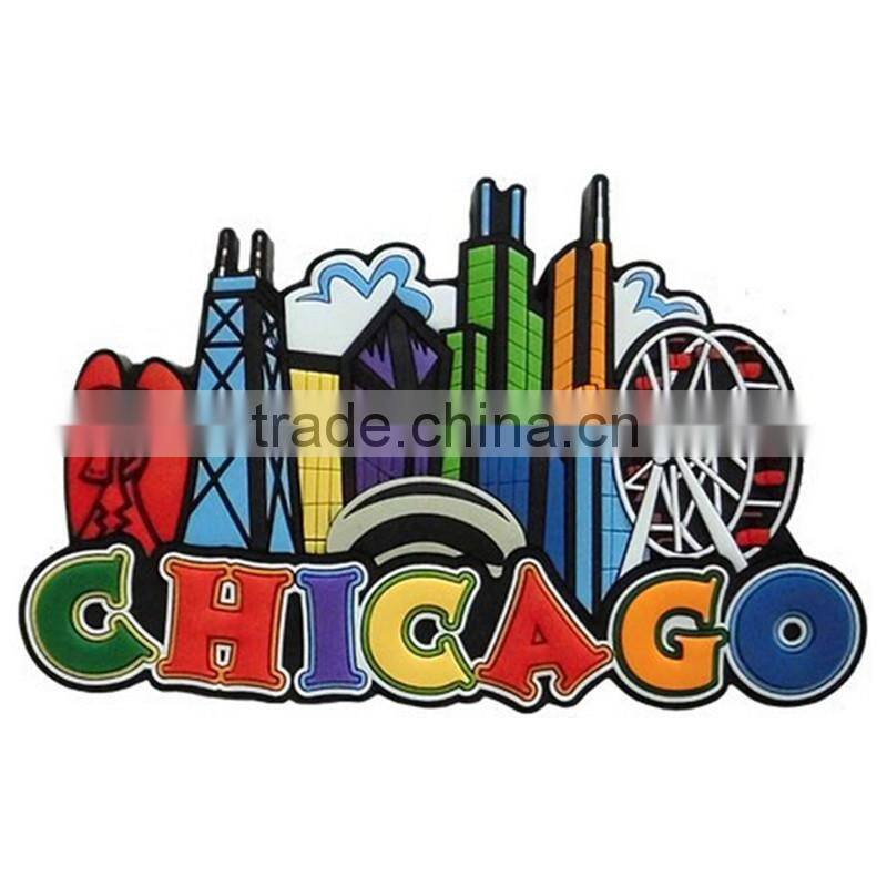 Custom made rubber logo printed heart shape fridge magnet