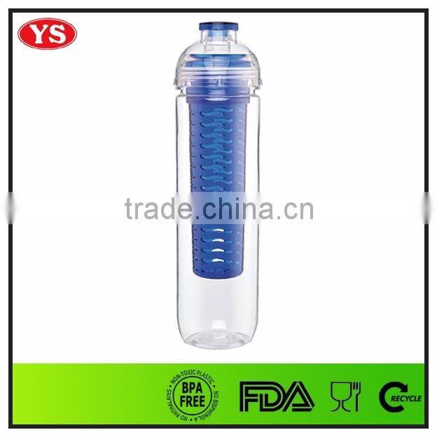 800ml tritan plastic sport drinking water bottle with fruit infuser