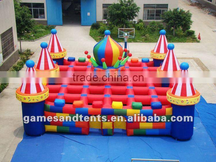 inflatable maze, castle tunnel maze game A6016