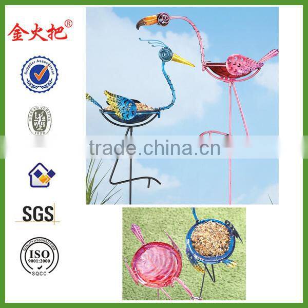 Tropical Flamingo Couple Garden Stakes