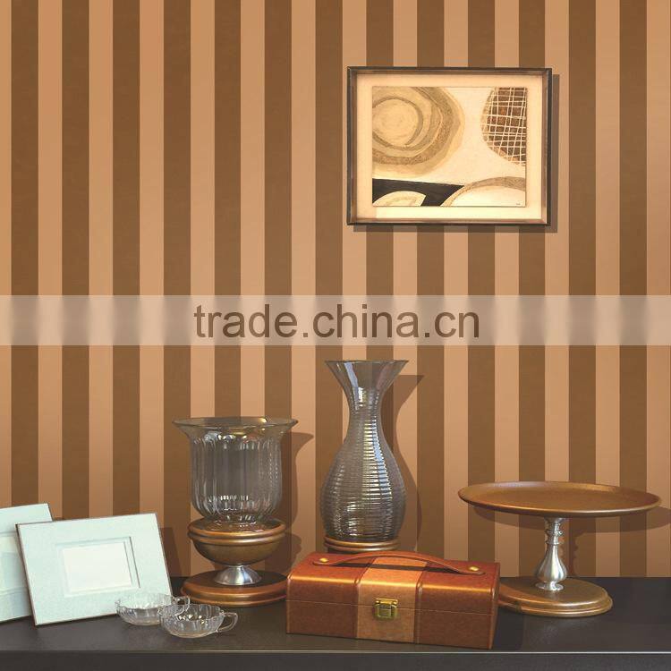 water ink printing modern style striped non woven wallpaper