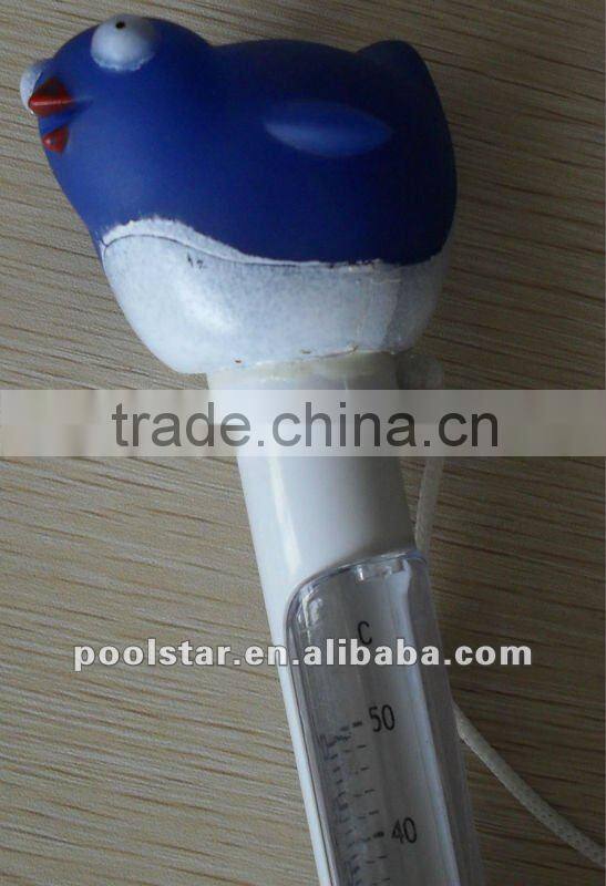 Floating Animal Thermometer in 4 styles w/ string P1509, PVC Swimming Pool Water Thermometer