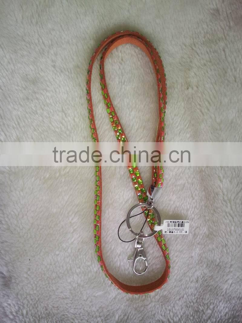 Fashion goody rhinestone crystal mobile phone strings with Tendrils buckle