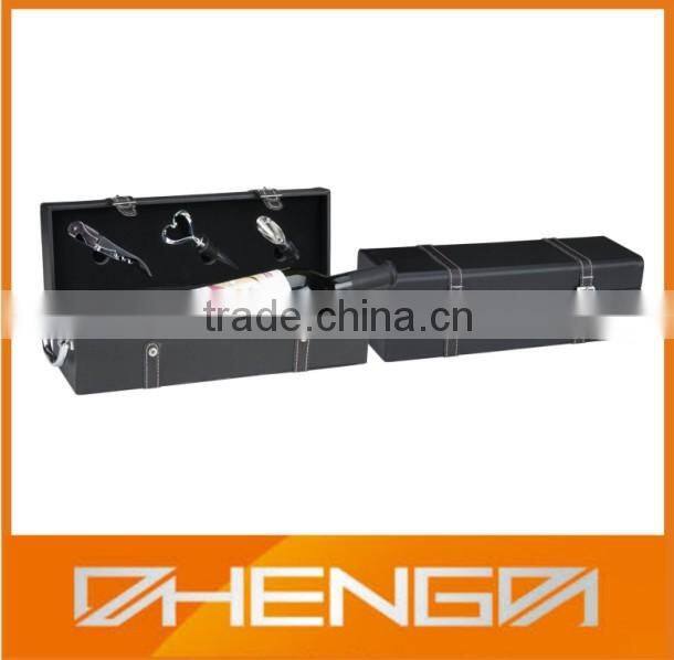 Best Sell factory customized 3 bottles leather wine packing box (ZDS-F380)
