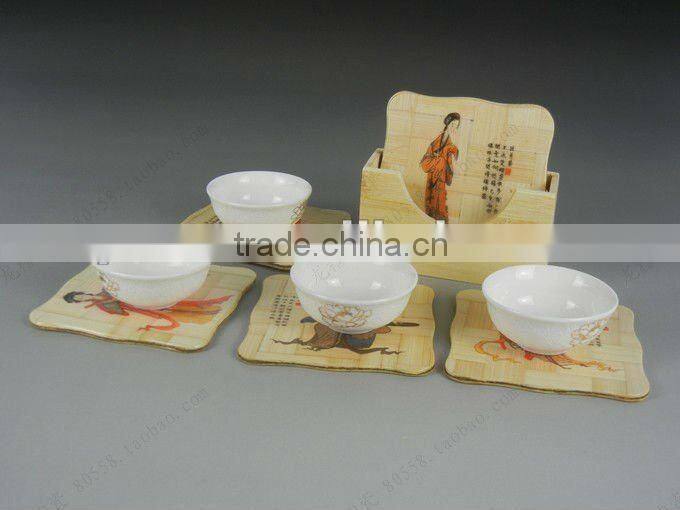 Hot Sale Bamboo Table Mat with Chinese History Pattern