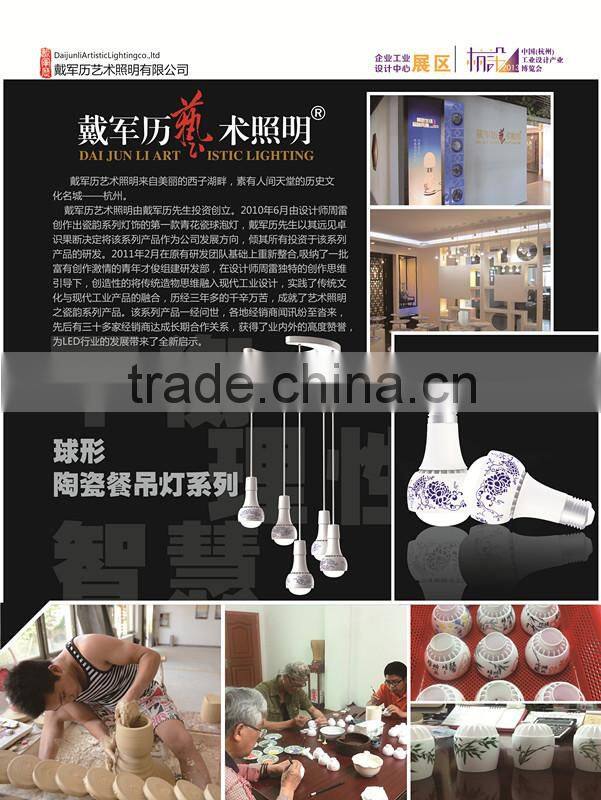 LED crafts,led droplight LED ceramic lamp ,LED ceramic bulb,ceramic holder ,indoor droplight"Annular top"