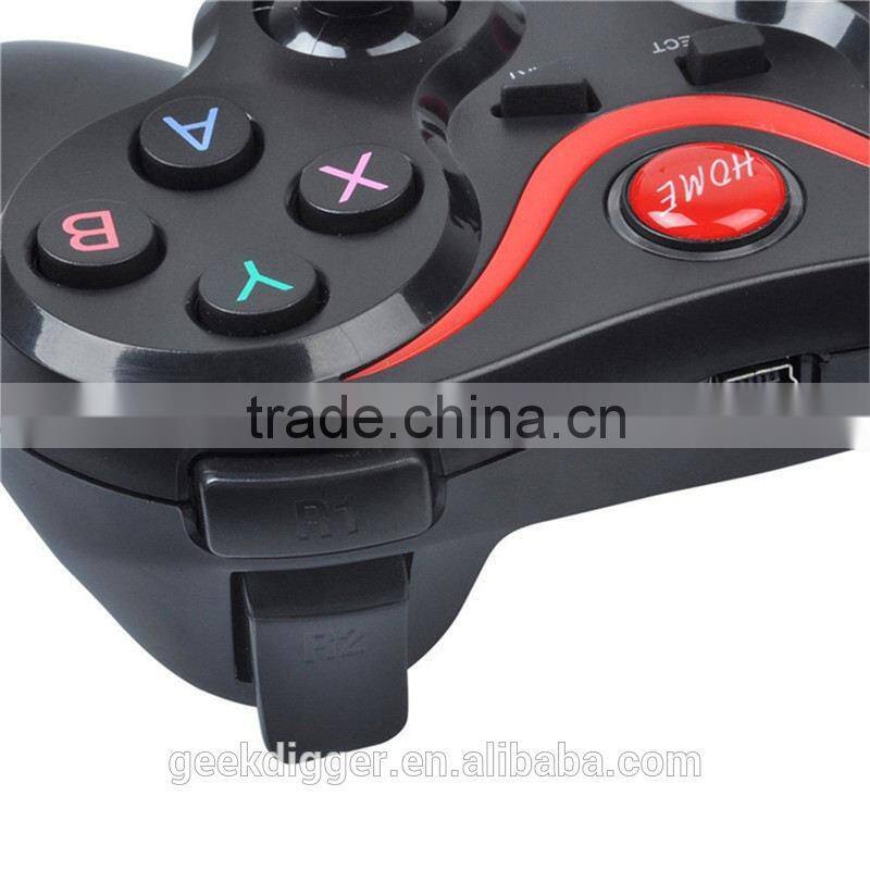 No MOQ T3 Wireless Bluetooth Game Gamepad Joystick Black+Red android wireless game controller