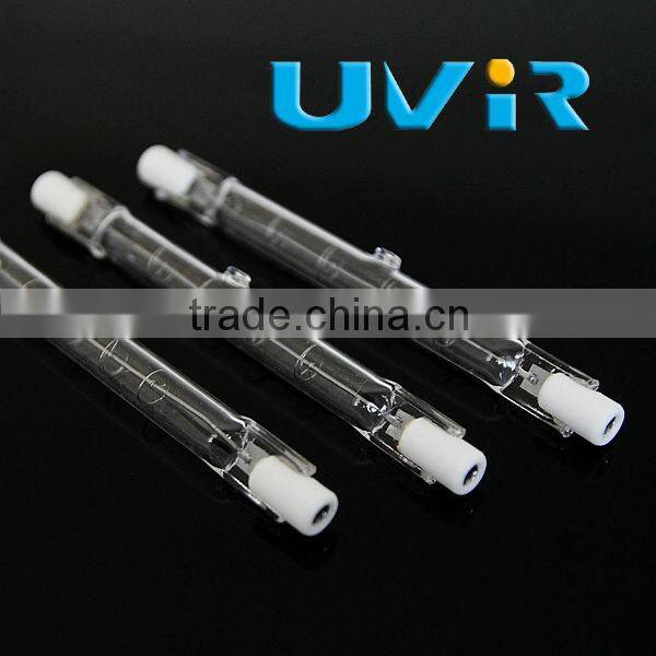 Single tube short wave halogen infrared heating lamp