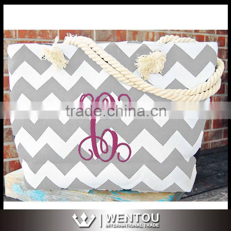Wholesale Chevron Beach Tote Monogram Bags