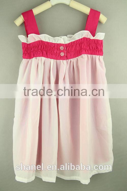 2015 new arrival Occident fashion colorful stripe girls dress cotton princess dress