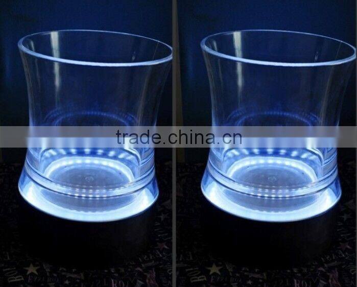 New designed plastic acrylic led ice bucket for bar, KTV