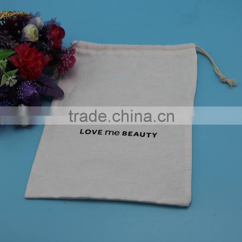 Organic small drawstring cotton gift bag exporter
