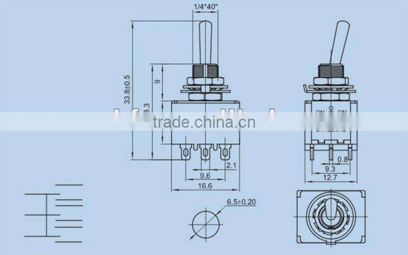 KN1-303 off on on toggle switch