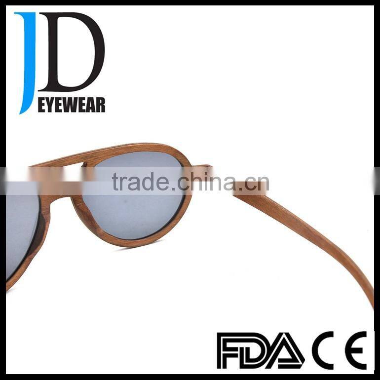 Germany stylish pilot sunglasses wooden laminated with polarized lenses