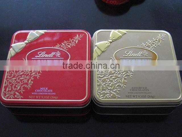 personalized simple tin container for food