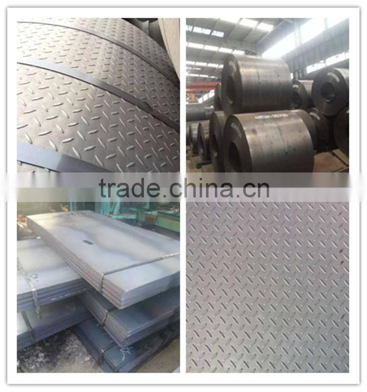 4.0mm*1250mm high quality SS400 S235JR Q235 diamond checkered chequered carbon steel