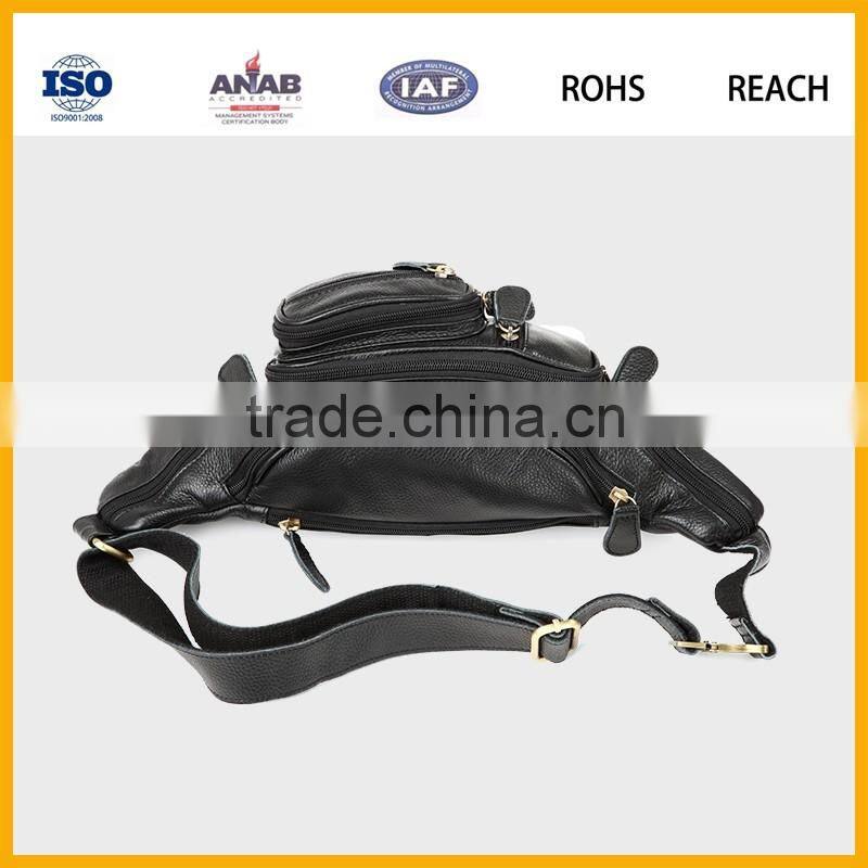 Promotional PU High Quality Elegant Multilayer Waist Bag for Man and Women