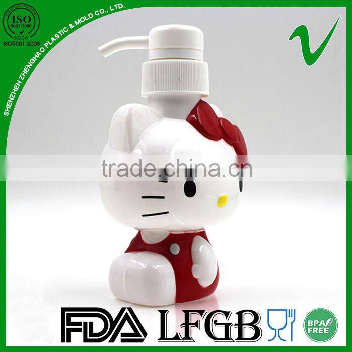 PP cute shape empty OEM shampoo plastic bottle with pump