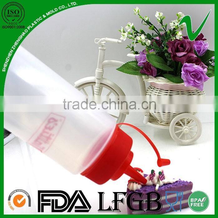 700ml LDPE empty plastic type ketchup squeeze bottle with food grade