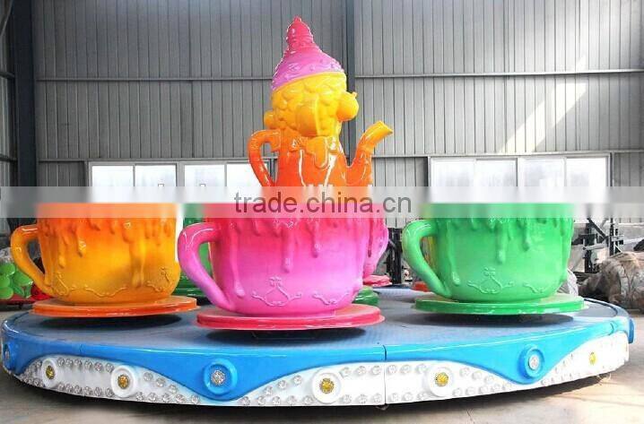 HOT!! rotate coffee cup for kids play coloful tea cup ride for sale