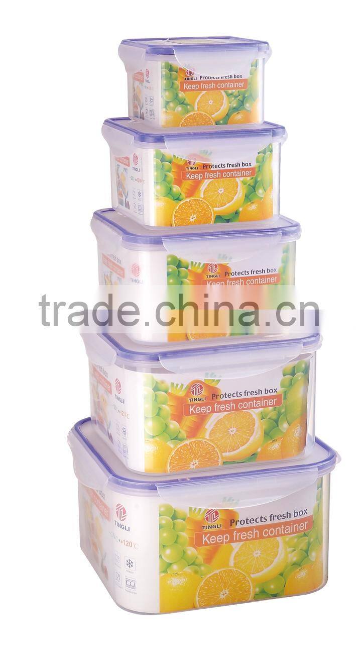 4pcs set plastic food storage container to keep food hot