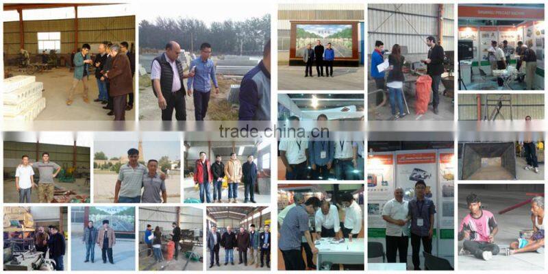 Shuangli lightweight precast concrete hollow core slab molding machine; prestressed hollow core wall panel extruder