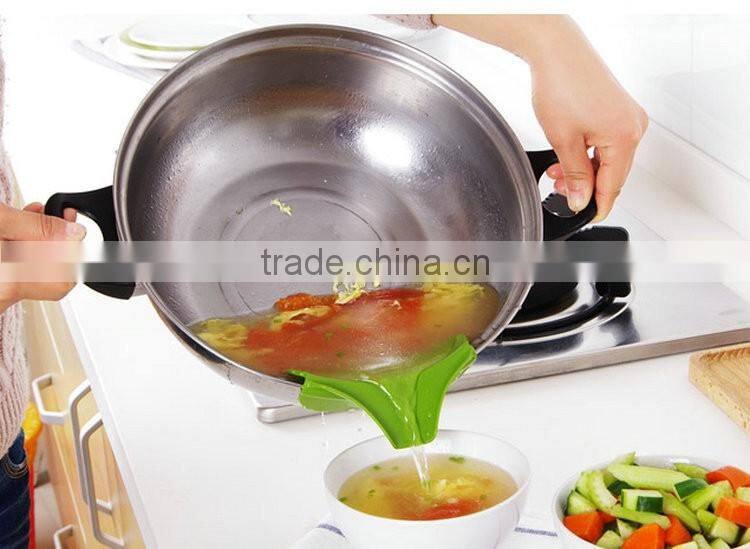 New design Anti Leakage Kitchen Pot Round Deflector Edge Liquid Silicone Deflector