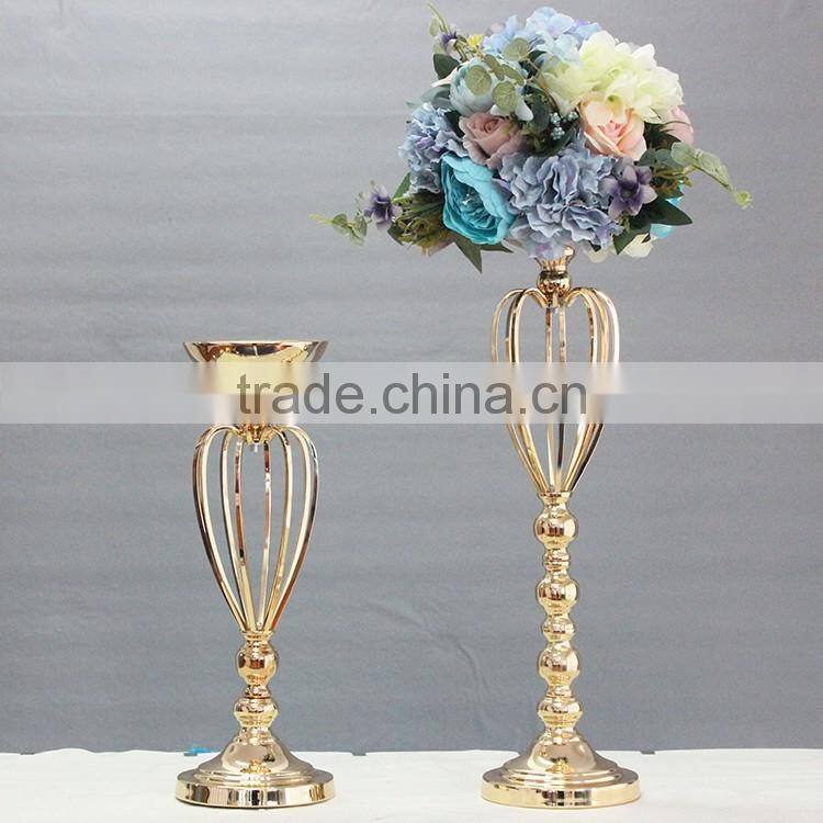 gold plating fashion candelabra flower holder