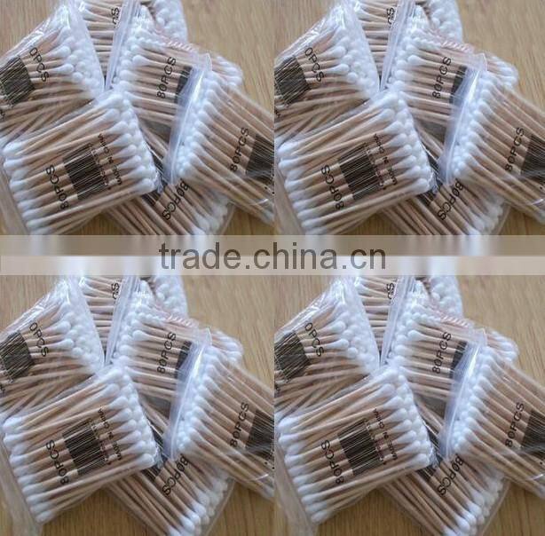 100% Cotton Widly Used Wooden Cotton Swabs