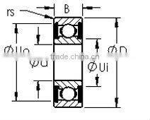 Axial groove bearing 6316-2RS