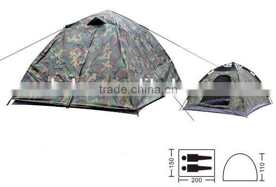 2016 fashional camouflage Outdoor Camping Tent for family travelling