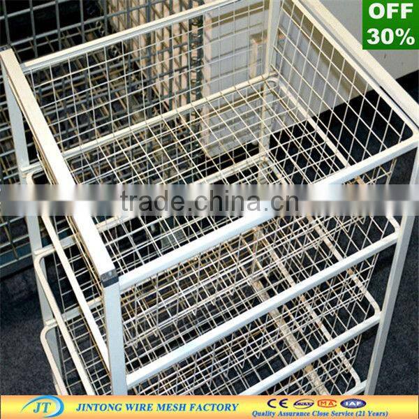 mesh box wire cage metal bin storage container