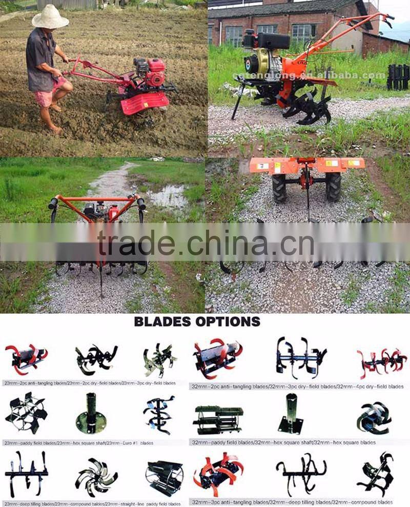 High Configuration Tiller Cultivator Diesel Engine Drived Built-in Clutch