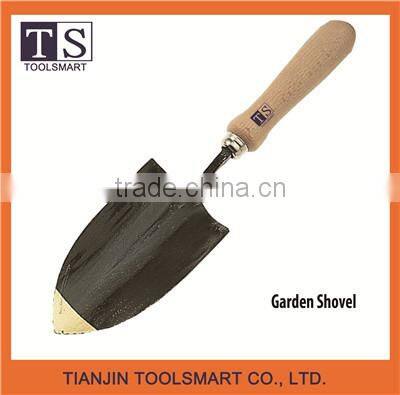 steel garden tools shovel with wooden handle