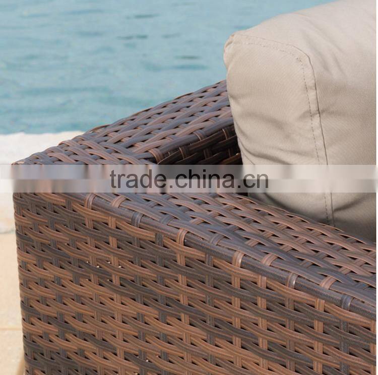 Flexible combination rattan handcraft outdoor patio used sectional sofas