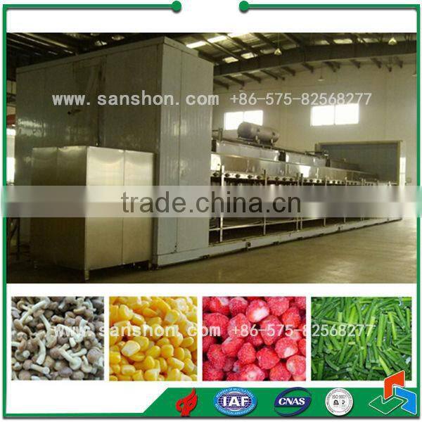 China Green Pea IQF tunnel Blast Food Quick Freezers