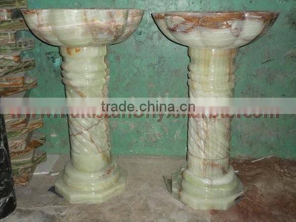 MODERN BRIGHT ONYX PEDESTALS SINKS AND BASINS