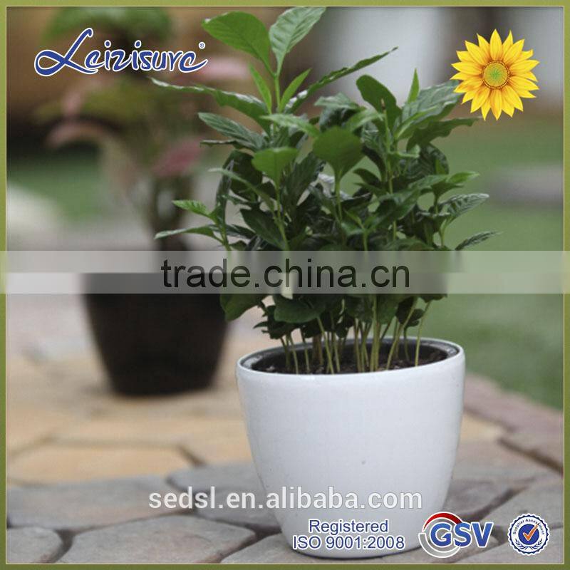 plastic self watering garden printed flower pots