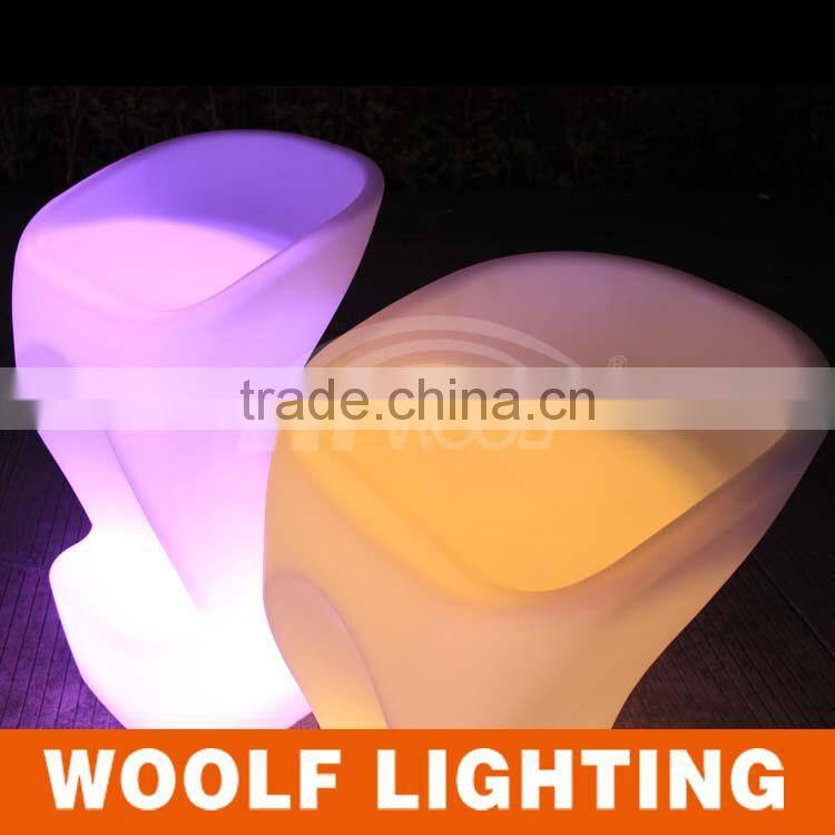 Plastic rechargeable 16 colors RGB waterproof IP65 LED bar stool