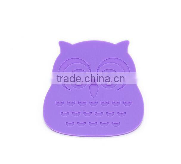 Owl Shaped Silicone Waterproof Heat Resistant Table mat&silicone baking mat*silicone coaster&silicone placemat