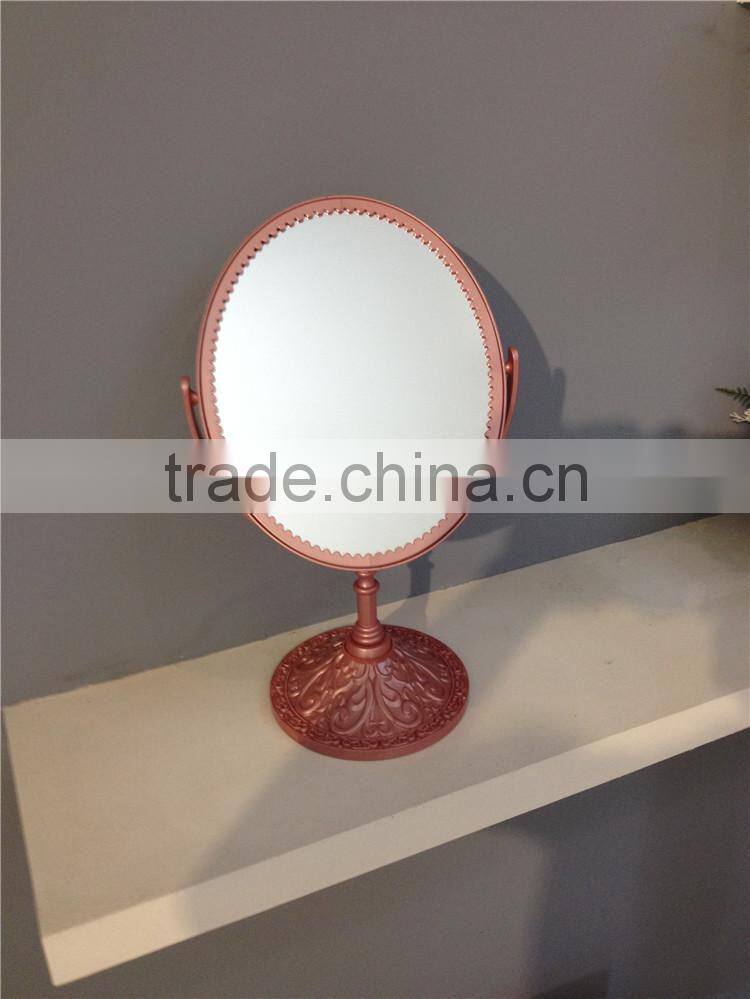 European Style Plastic Double-Side Dressing Table Make up Standing Mirror