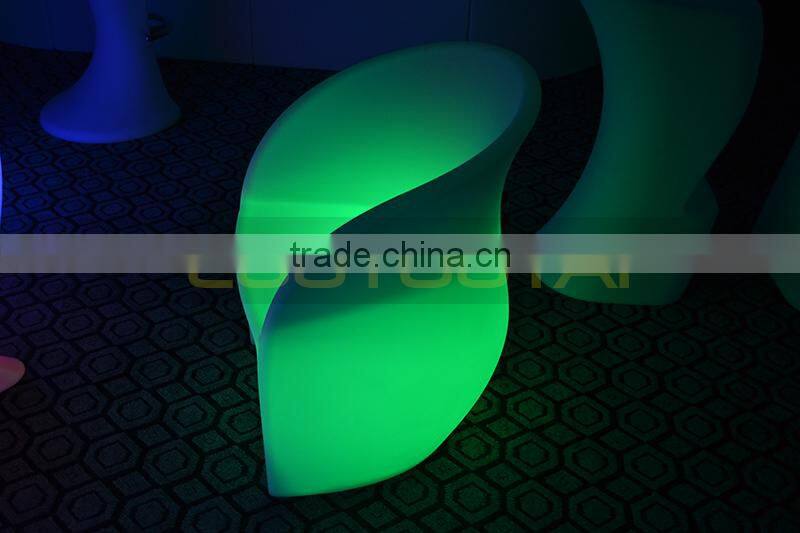 Manufacturer LED illuminated sofa/chair with remote control 16 mix changeable colors 13kgs