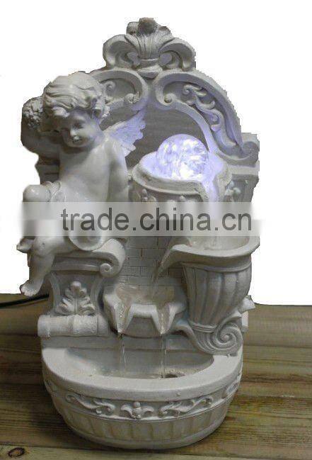 European Style Angle Air Humidifier Resin Water Fountain, Table Top Water Feature