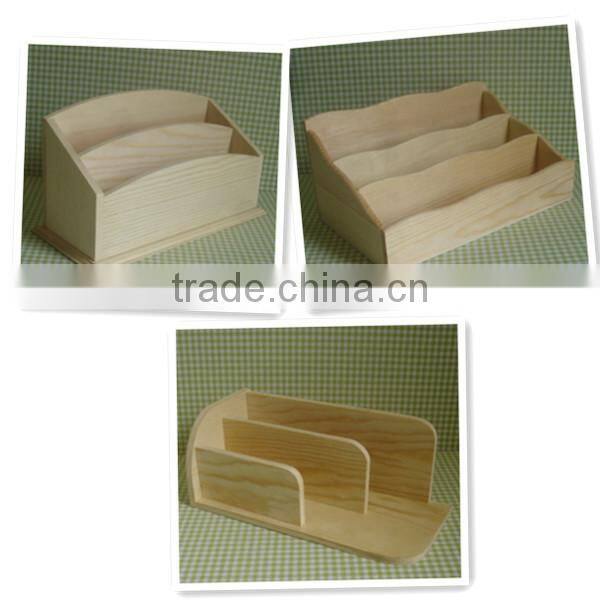 High quality unfinished wooden office file rack wholesale